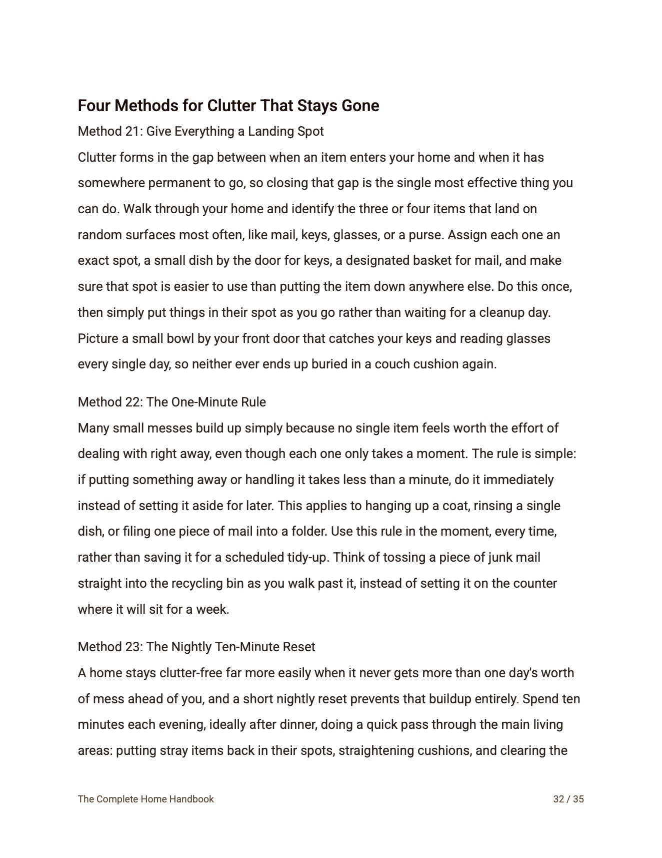 Page 32 of The Complete Home Handbook
